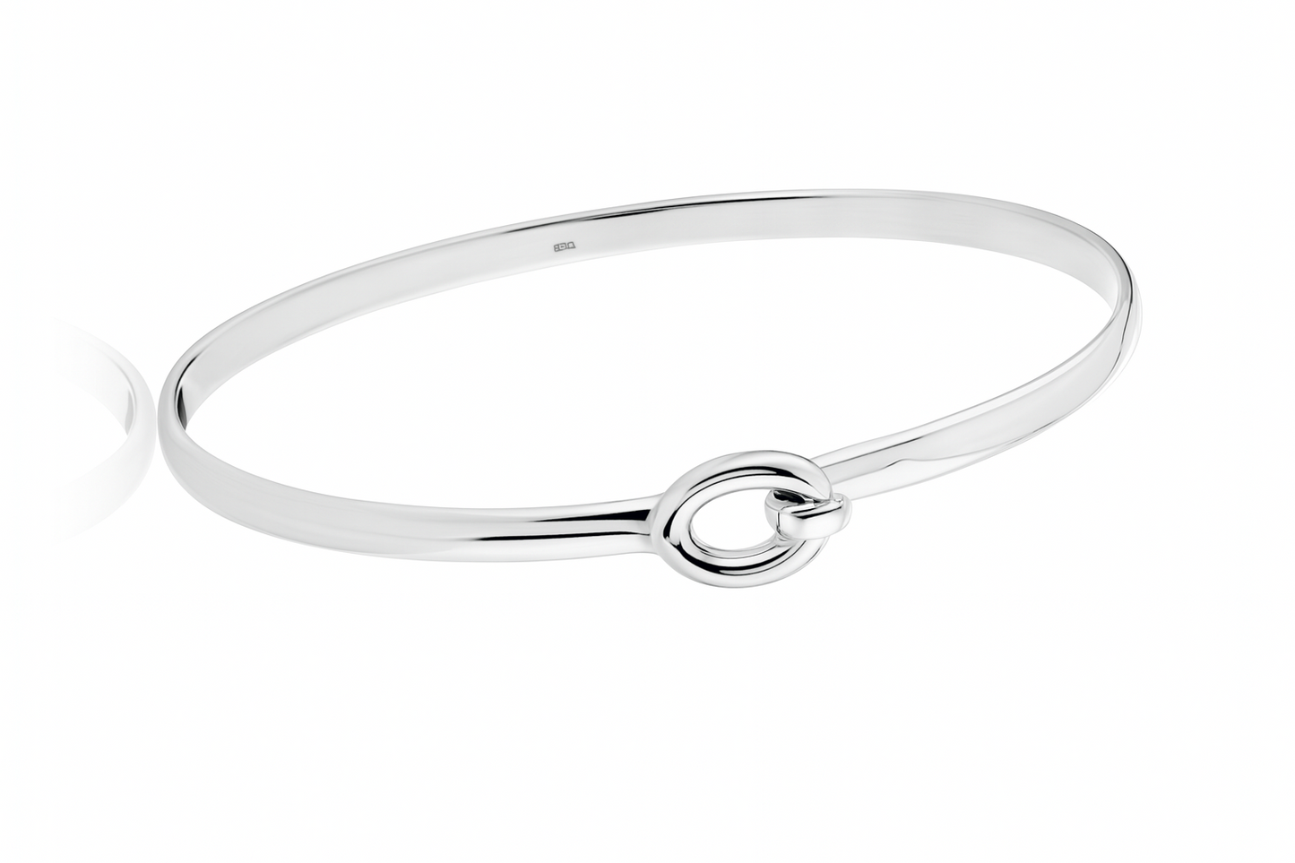 SILVER HOOK AND EYE BANGLE
