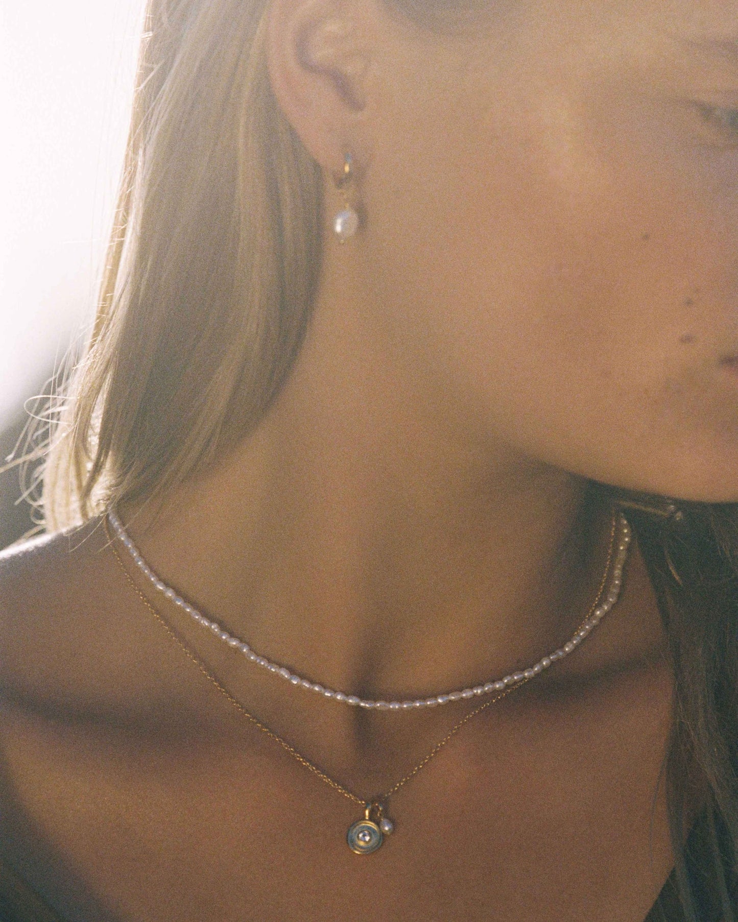 SOLSTICE PEARL NECKLACE - YELLOW GOLD PLATED