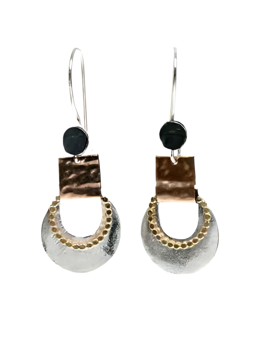 EARRINGS DROPS ROSE GOLD SILVER HANDMADE