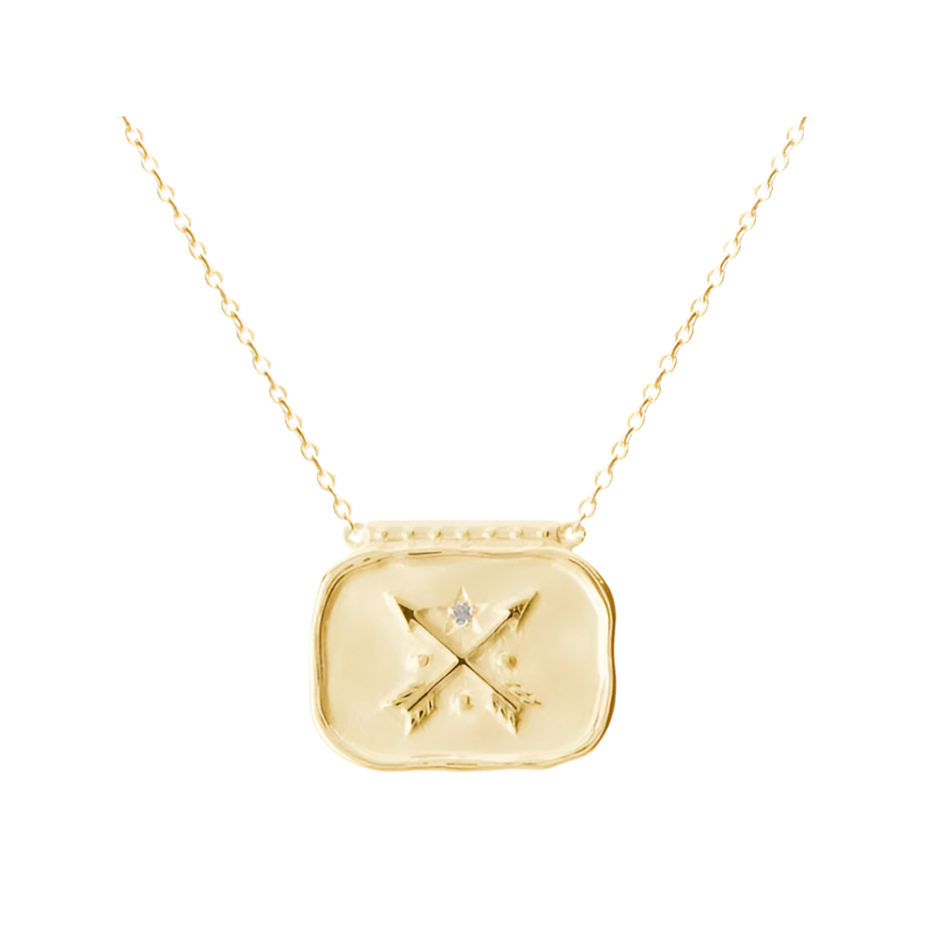 HEIRLOOM PENDANT NECKLACE IN 18 KT YELLOW GOLD PLATE