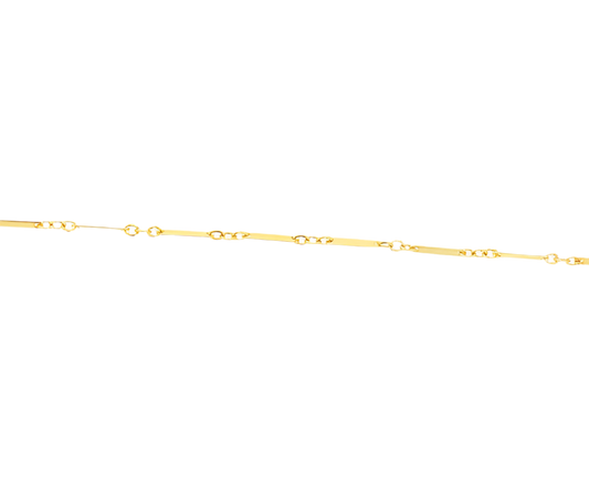 9CT GOLD FINE FLAT BAR BRACELET