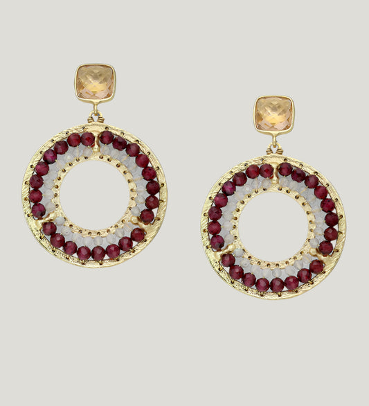 MAROON MIRAGE EARRINGS