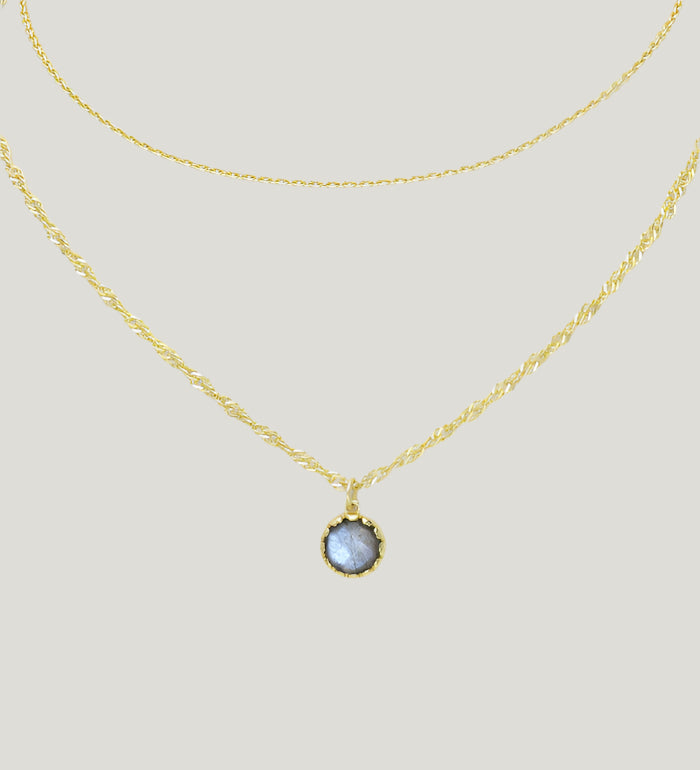 LABRADORITE LAYERED CHOKER