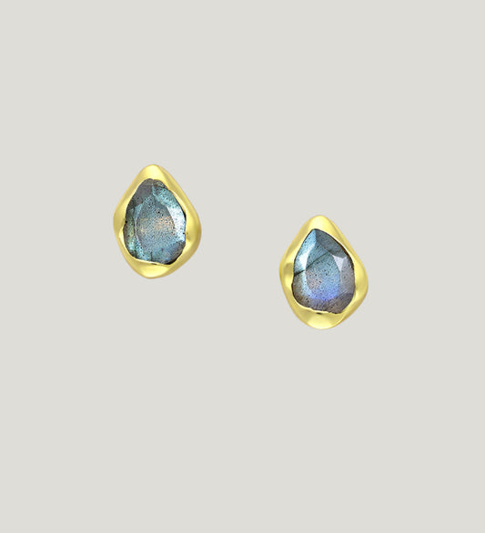 LABRADORITE OVAL STUDS