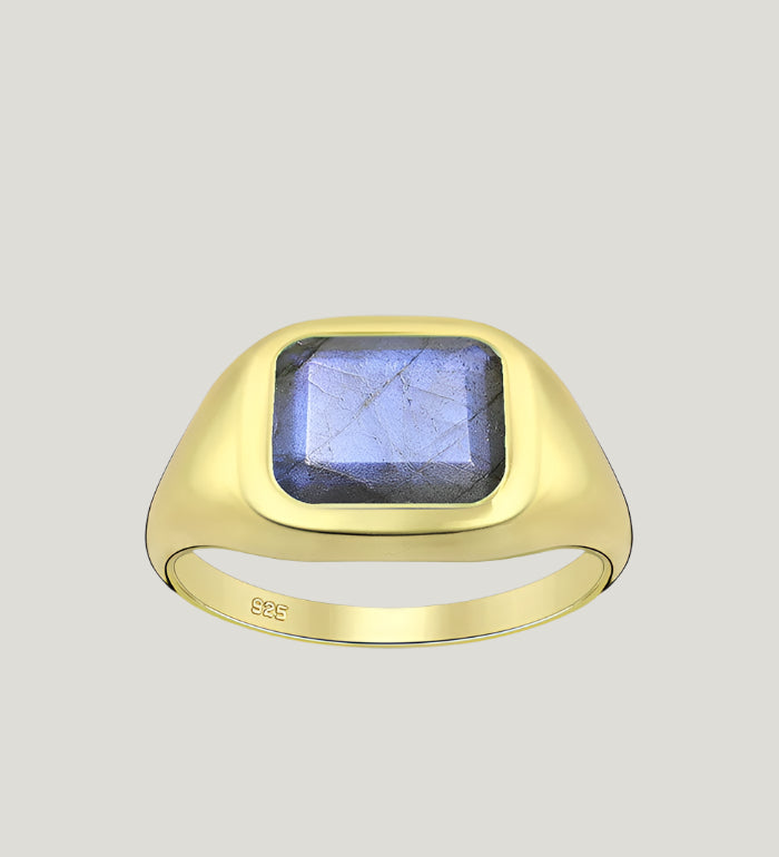 LABRADORITE CHUBBY COCKTAIL RING