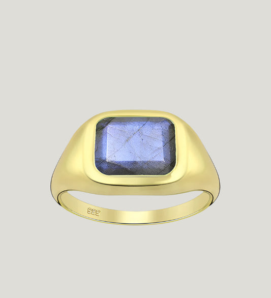 LABRADORITE CHUBBY COCKTAIL RING