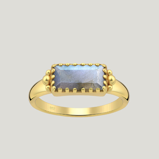 LABRADORITE RECTANGLE RING