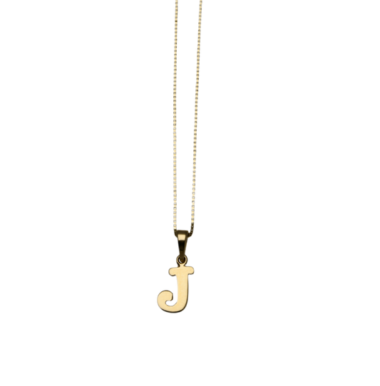 SMALL INITAL NECKLACE VT LUXE - 9CT YELLOW GOLD