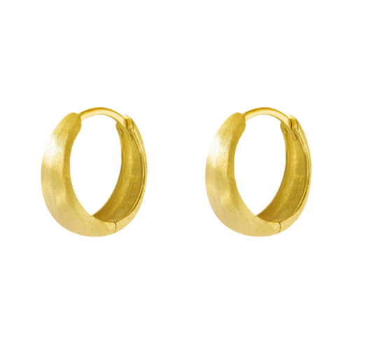 MATTE GOLD TAPERED 8MM HUGGIES