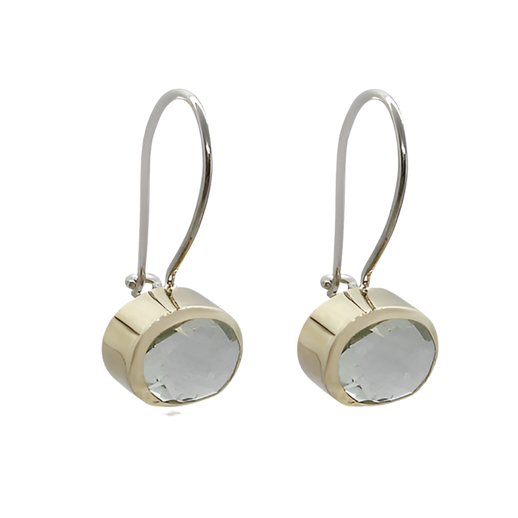 EARRINGS OVAL FIXED GREEN