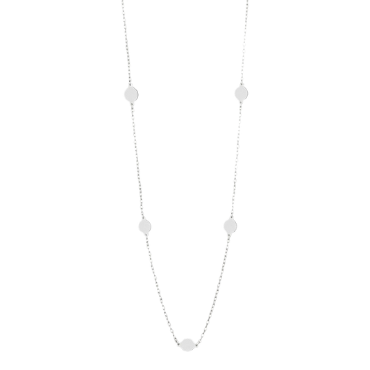 SHORT MULTI DISK NECKLACE - STERLING SILVER