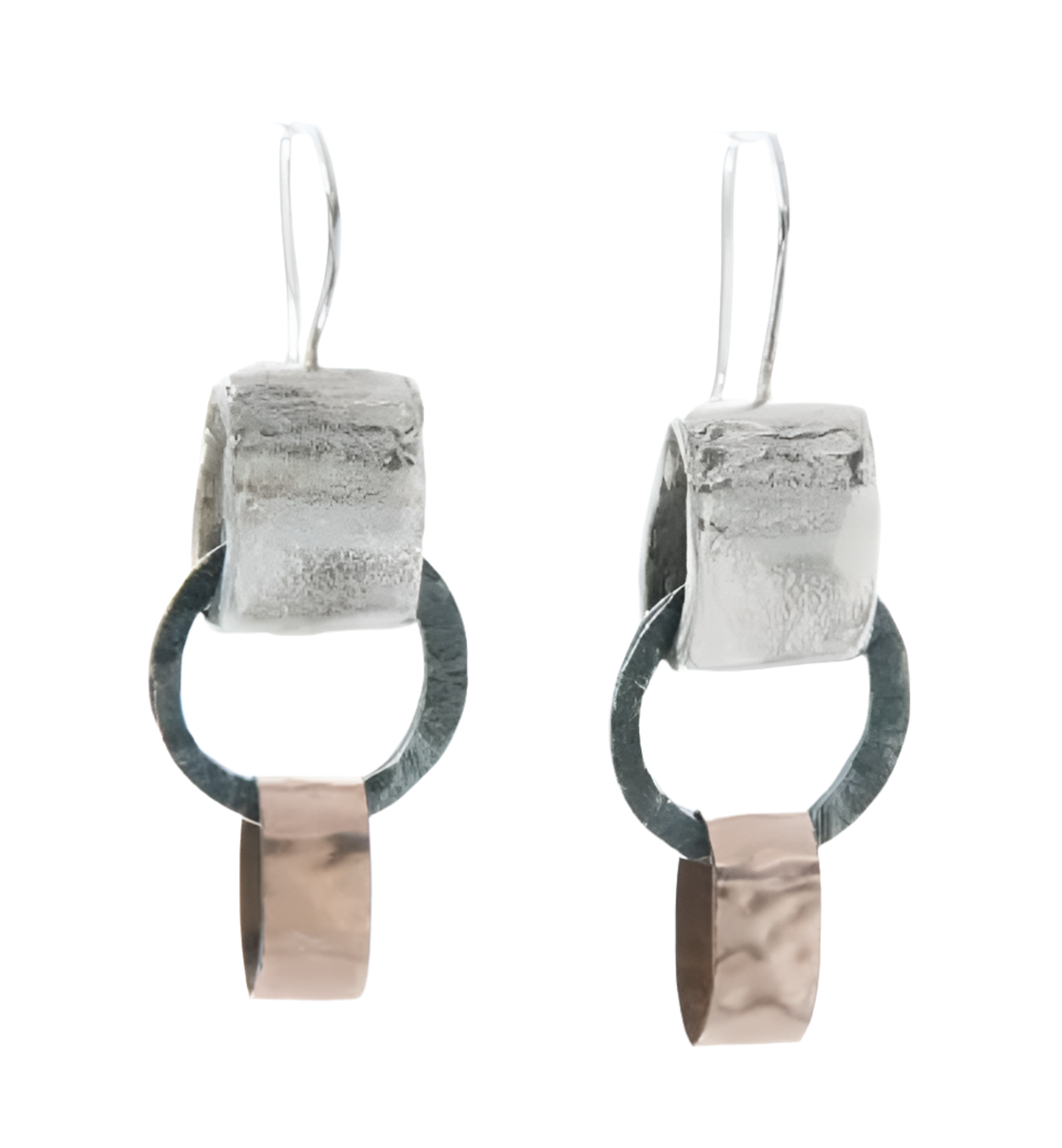 STERLING SILVER AND GOLD FILLED SQUARE DROPS