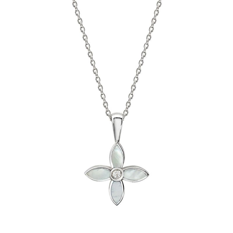 MINI DESERT FLOWER NECKLACE SILVER