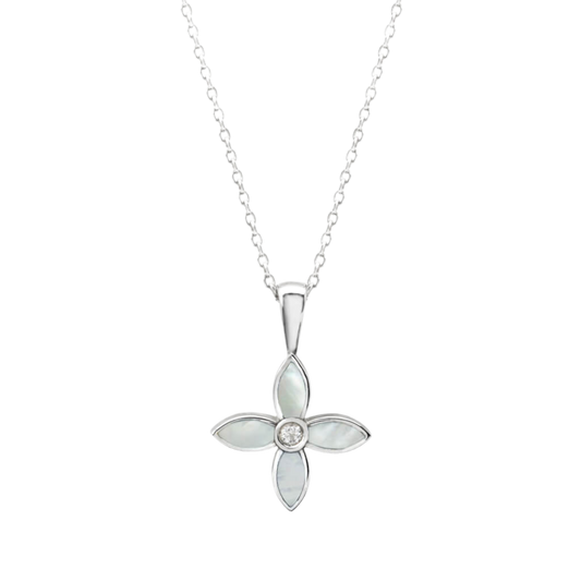 DESERT FLOWER FLORAL NECKLACE - STERLING SILVER