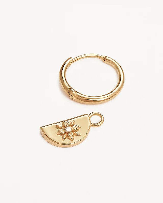 18k Gold Vermeil Lotus Hoops
