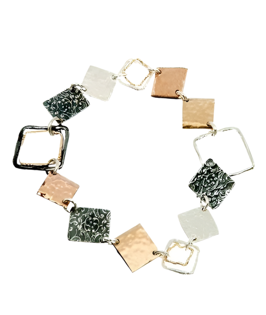 HANDMADE MULTI TONE DIAMOND BRACELET