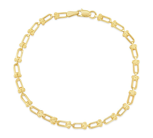 BEADED U-CLIP LINK BRACELET