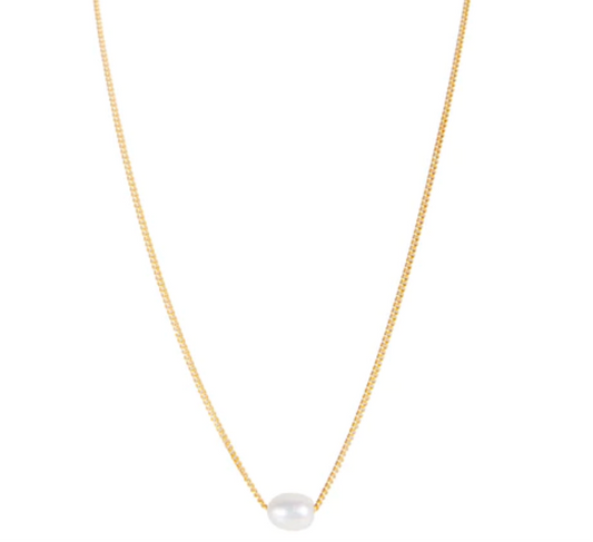MINI PEARL TEARDROP NECKLACE - GOLD