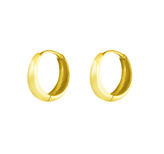 GOLD TAPERED 8MM HUGGIES