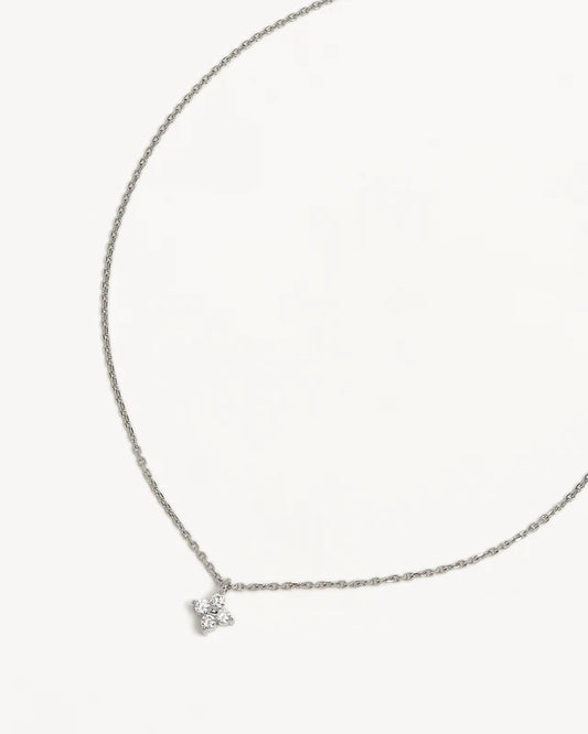 Sterling Silver Crystal Bloom Necklace