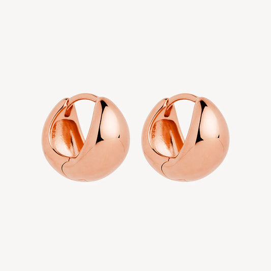 La Muse Huggie Earrings - Rose Gold
