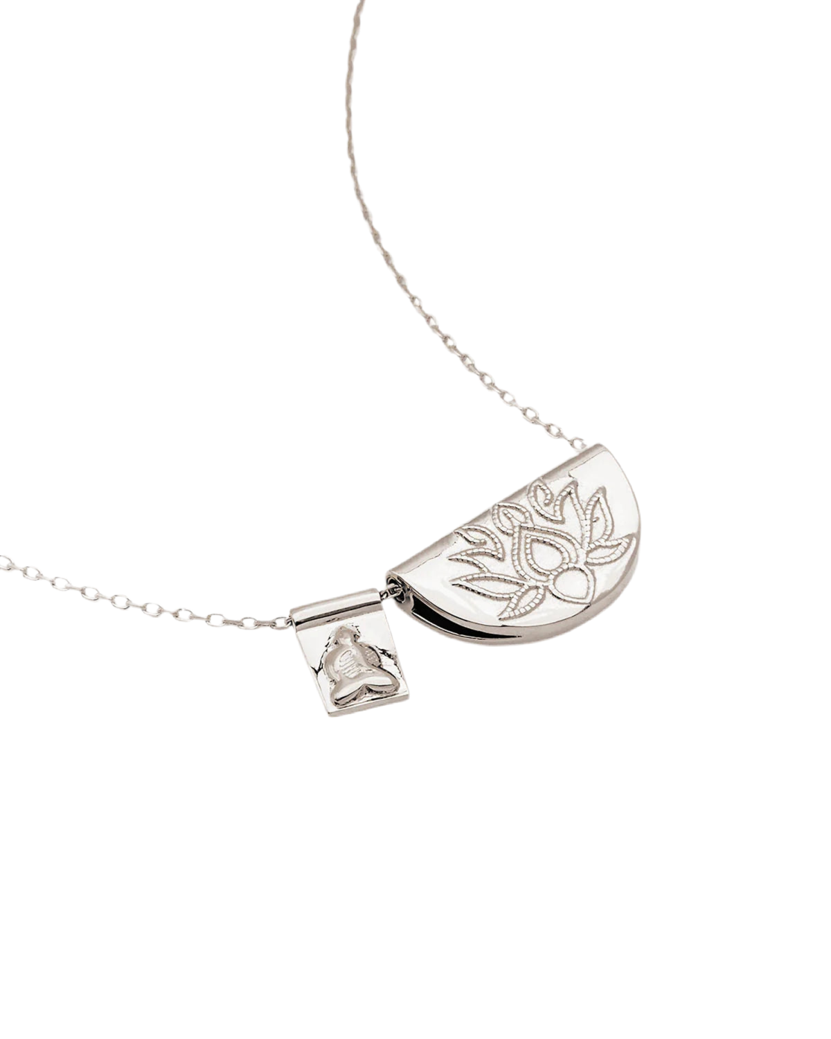 SHORT LOTUS AND BUDDA NECKLACE