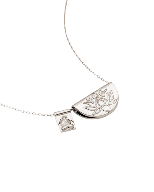 SHORT LOTUS AND BUDDA NECKLACE