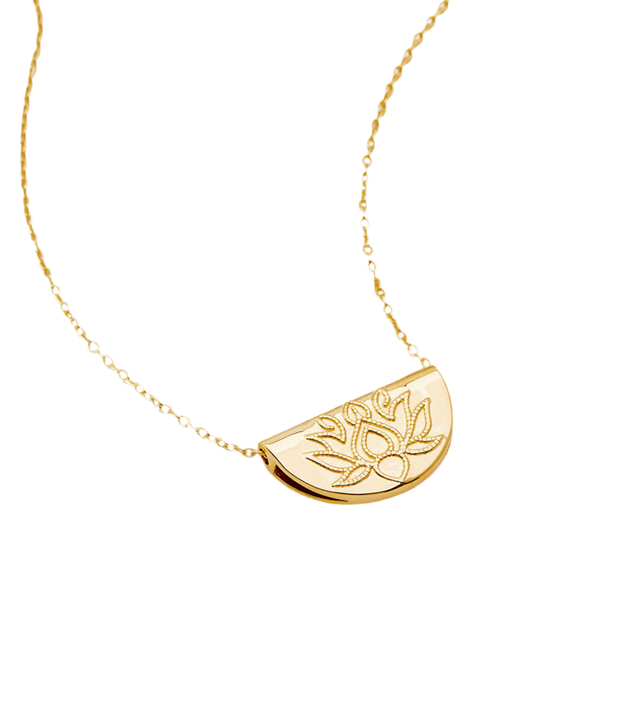 GOLD LOTUS SHORT NECKLACE
