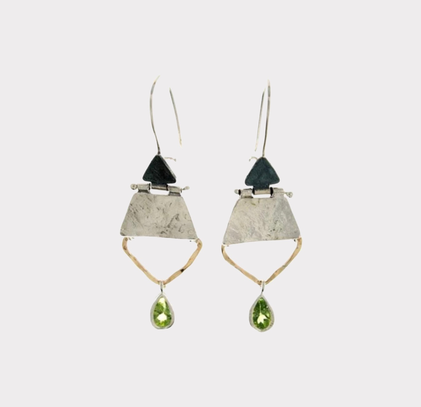 EARRINGS PERIDOT HANDMADE IN ISRAEL