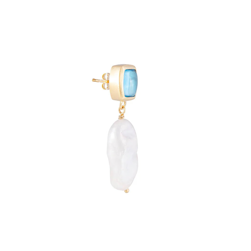 BLUE TOPAZ KESHI DROPS