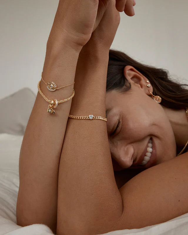 18k Gold Vermeil Love You to the Moon and Back Bracelet
