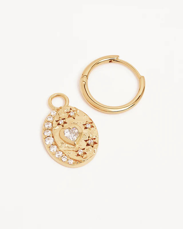18k Gold Vermeil Love You to the Moon and Back Hoops