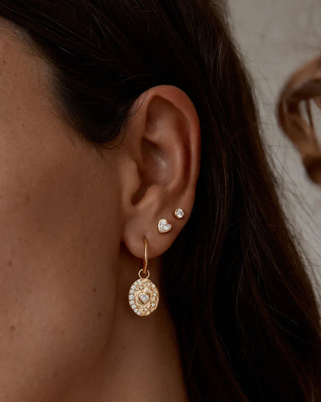 18k Gold Vermeil Love You to the Moon and Back Hoops