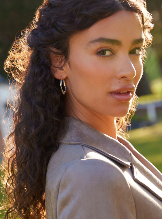 GARDEN OF EDEN HOOP EARRINGS (STERLING SILVER)