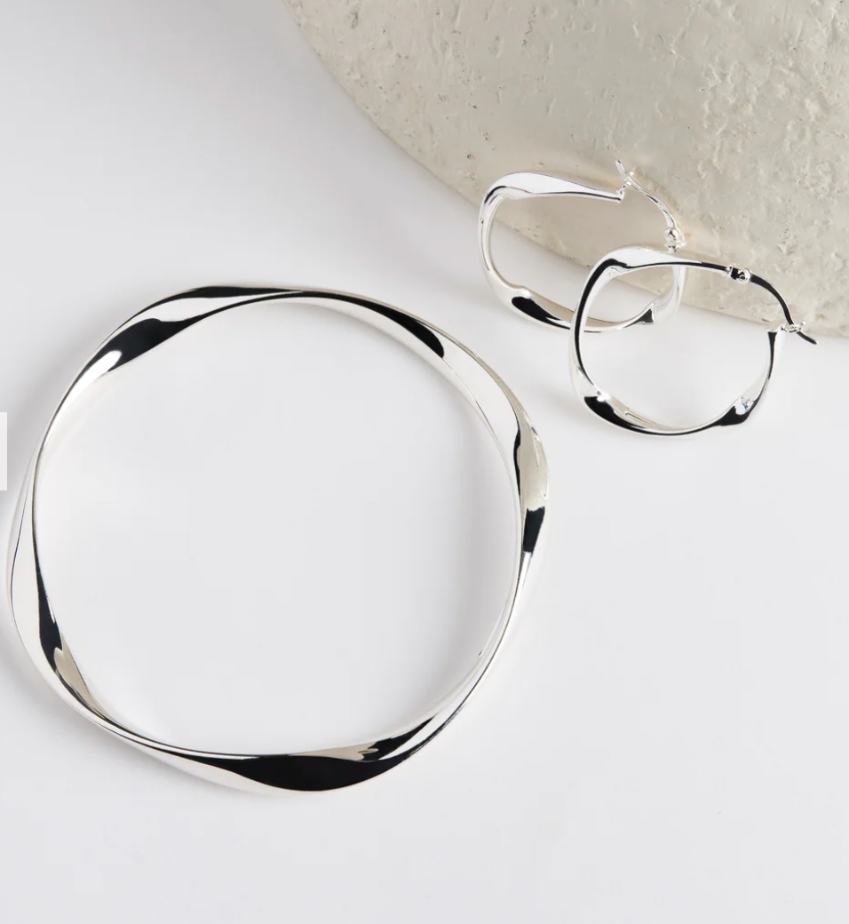 GARDEN OF EDEN HOOP EARRINGS (STERLING SILVER)