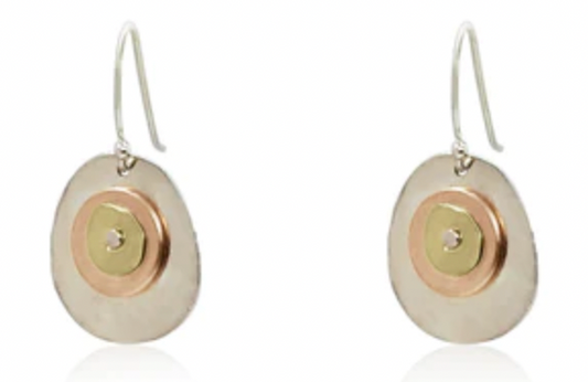 EARRINGS FLAT DISK DROPS