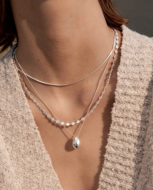 REFLECTION CHAIN NECKLACE - SILVER