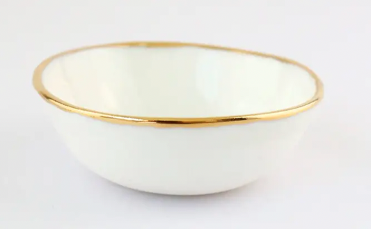 MINI WHITE TRINKET DISH (ORGANIC SHAPED)