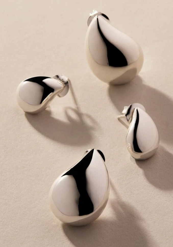 SUNSHOWER SMALL STUD EARRINGS (STERLING SILVER)