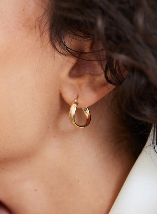 EDDY HOOP EARRINGS (YELLOW GOLD PLATED)