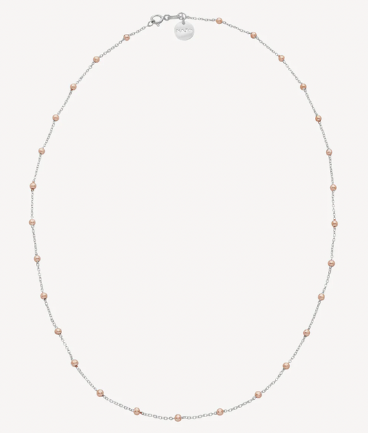 ALGONQUIN NECKLACE 45CM (STERLING SILVER AND ROSE GOLD PLATED)