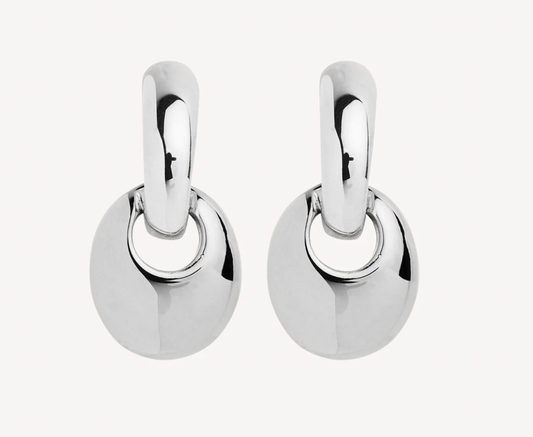 PEBBLE DROP EARRINGS (STERLING SILVER)