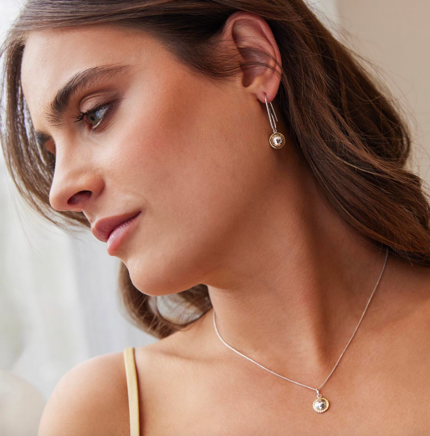 TUTU EARRINGS (STERLING SILVER AND YELLOW GOLD PLATED)