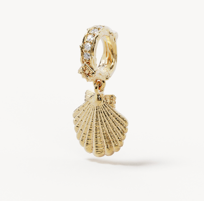 GOLD BY THE SHORE SHELL PENDANT