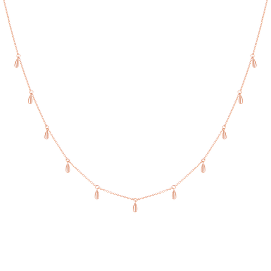 TEAR DROP CHOKER - ROSE GOLD