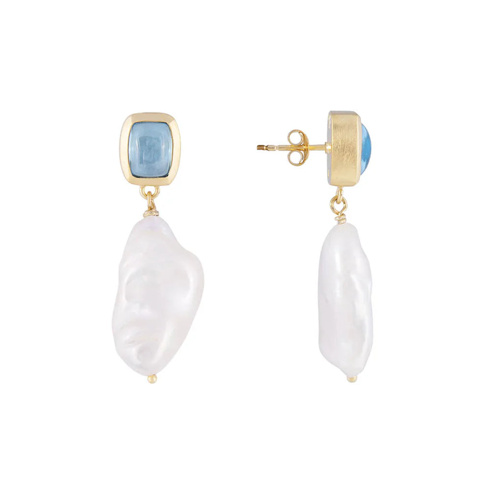 BLUE TOPAZ KESHI DROPS