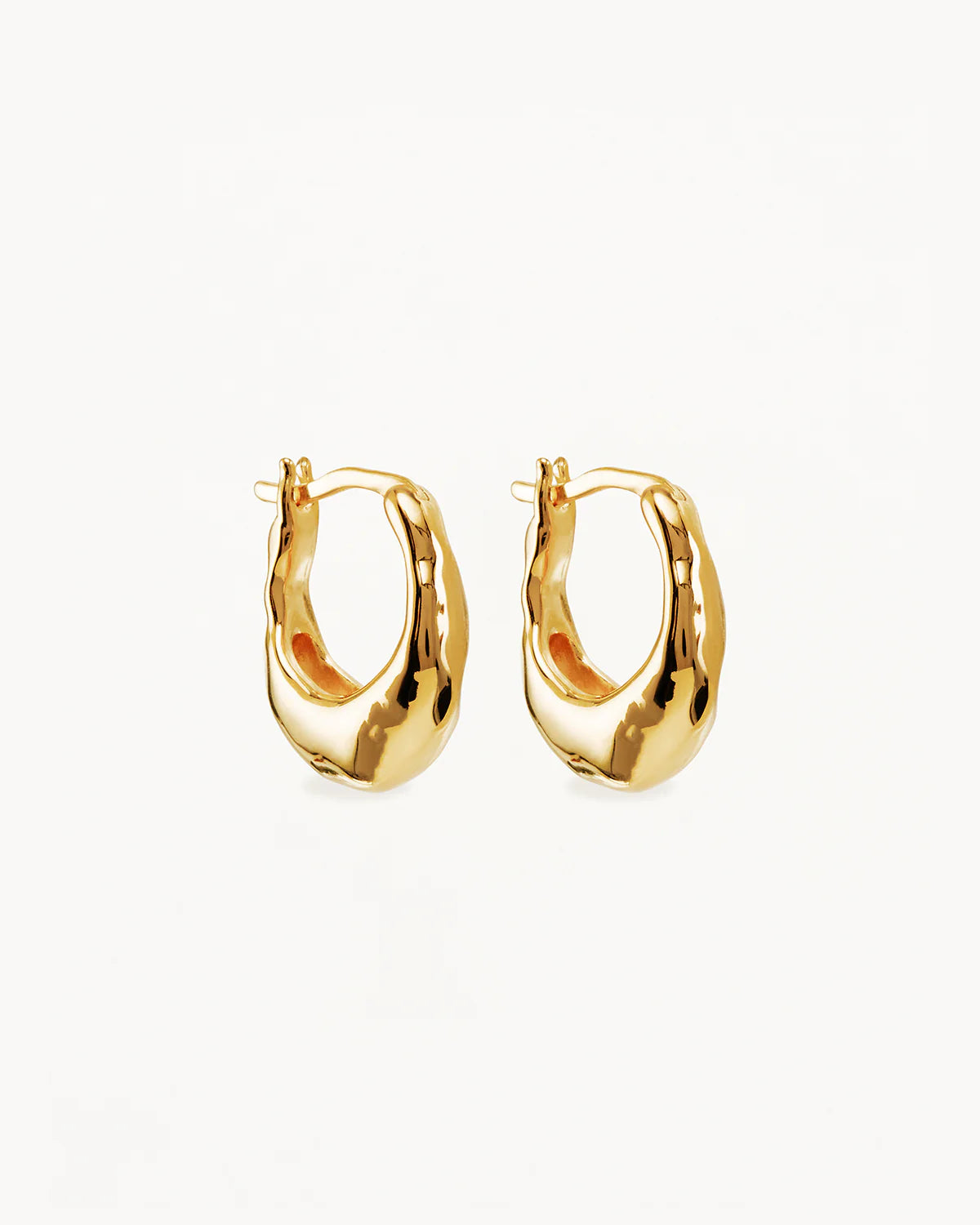 RADIANT ENERGY SMALL HOOPS 18K GOLD VERMEIL