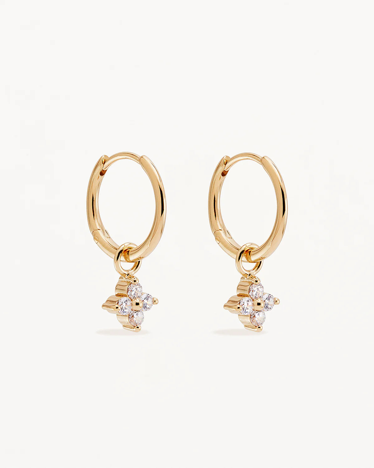 18k Gold Vermeil Crystal Bloom Hoops