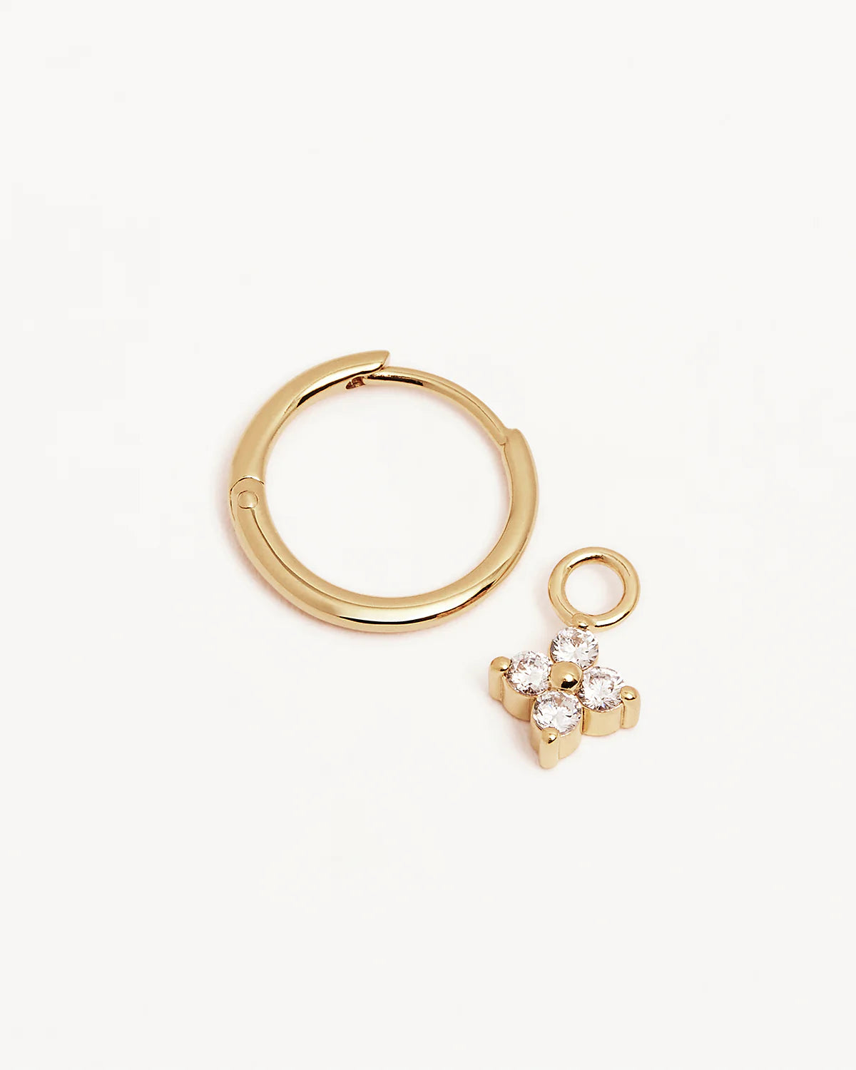 18k Gold Vermeil Crystal Bloom Hoops
