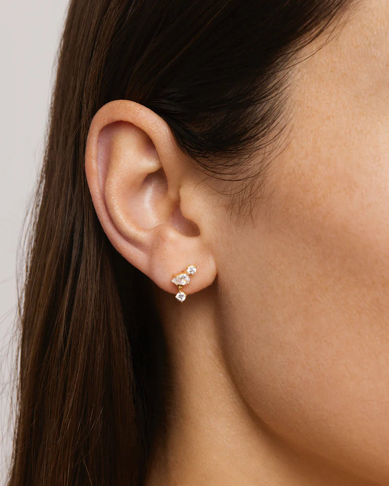 18k Gold Vermeil No Rain, No Flowers Stud Earrings